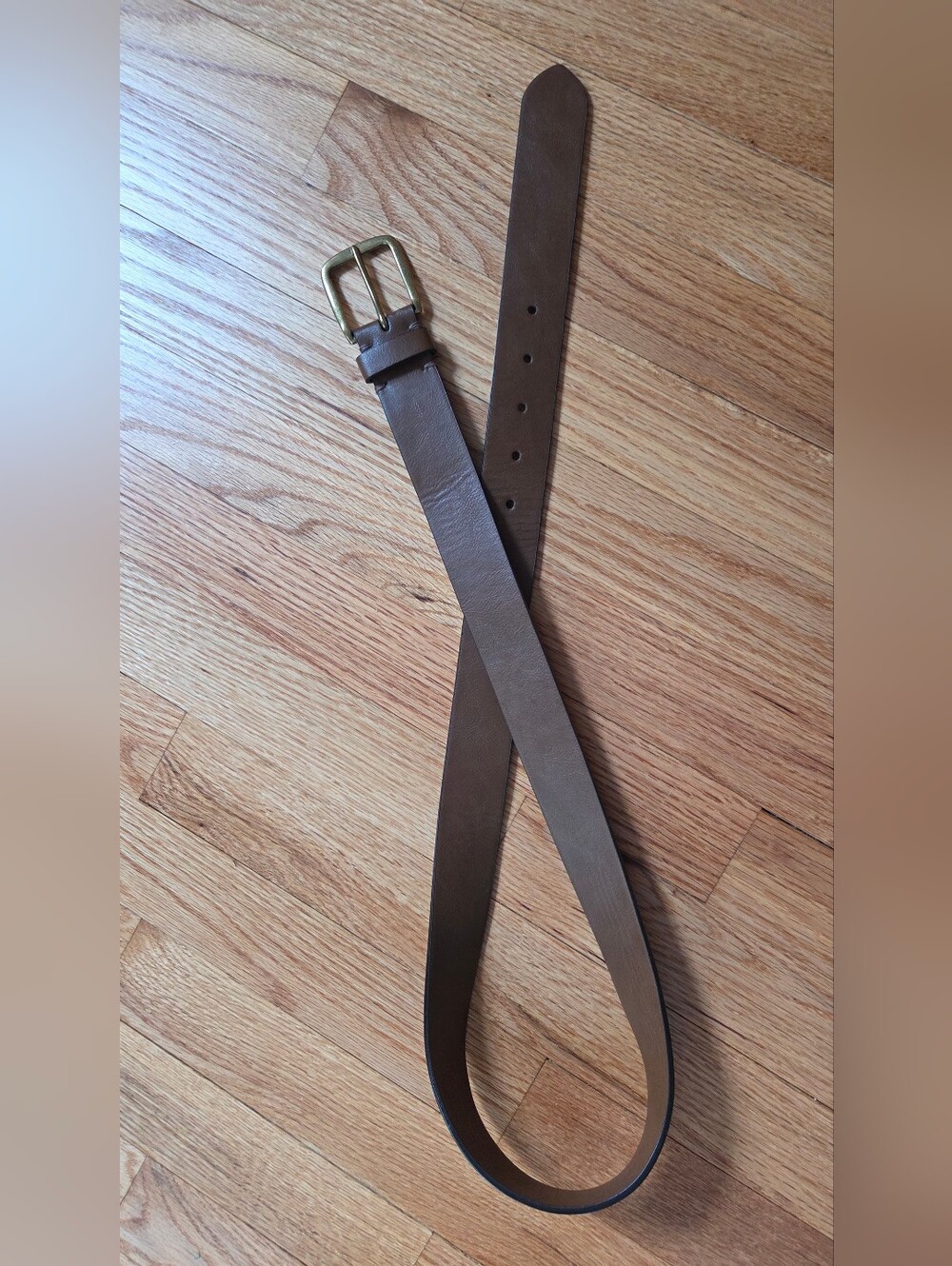 Lucky Brand Classic Leather Belt – Brown & Brass – Size 36 (NWOT) - Picture 2 of 7